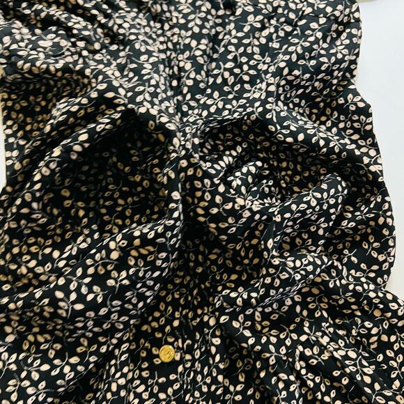 Draper James Floral Long Sleeve Dress Size XXL Black Cream - Picture 5 of 10